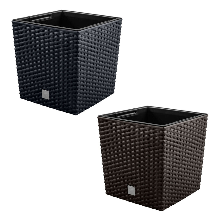 Blomsterkrukke med indsats Prosperplast Rato Low DRTS325L S433 antracit