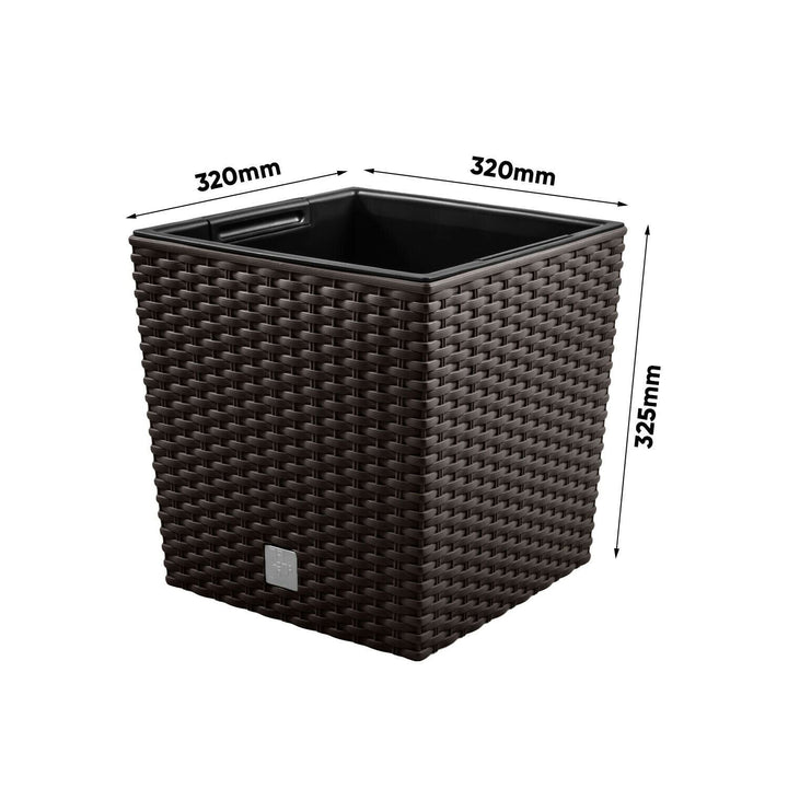 Blomsterkrukke med indsats Prosperplast Rato Low DRTS325L 440U umbra