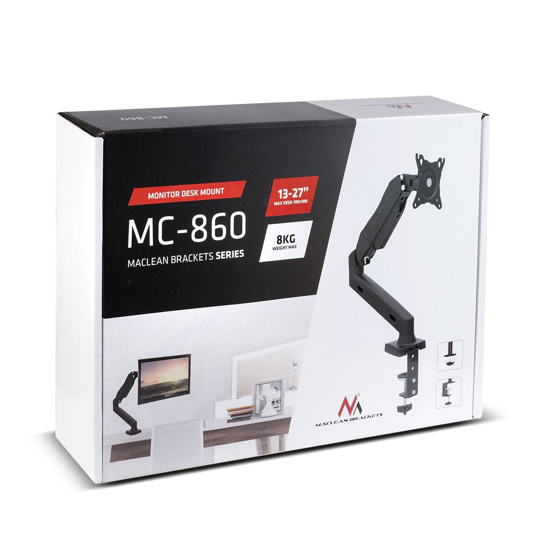 Monitorholder, sort Maclean MC-860 13"-27" 8 kg