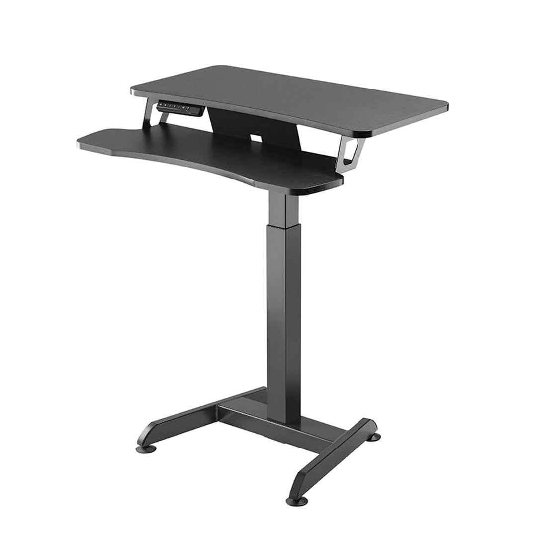 Elektrisk skrivebord, bord, arbejdsstation, højdejustering, Maclean MC-835, maks. højde 122 cm, maks. 37 kg – til stående og siddende arbejde