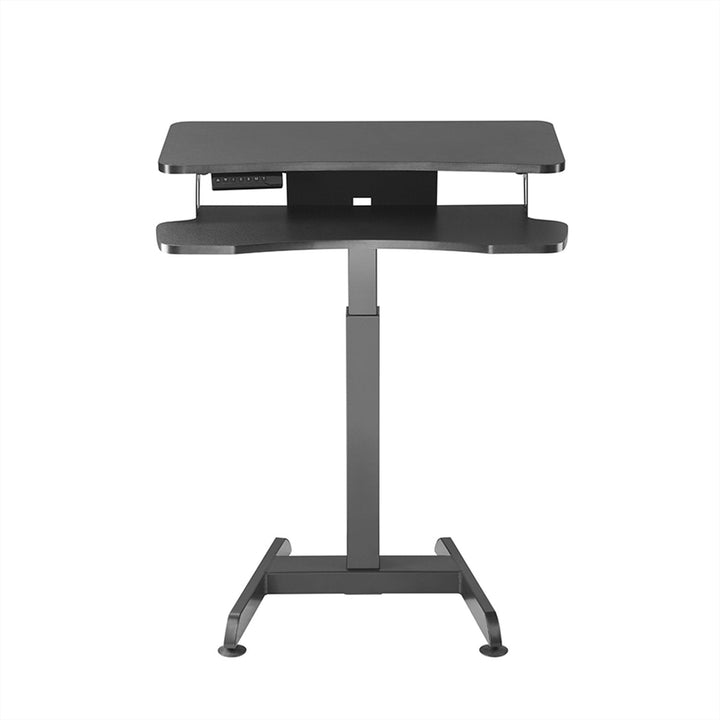 Elektrisk skrivebord, bord, arbejdsstation, højdejustering, Maclean MC-835, maks. højde 122 cm, maks. 37 kg – til stående og siddende arbejde
