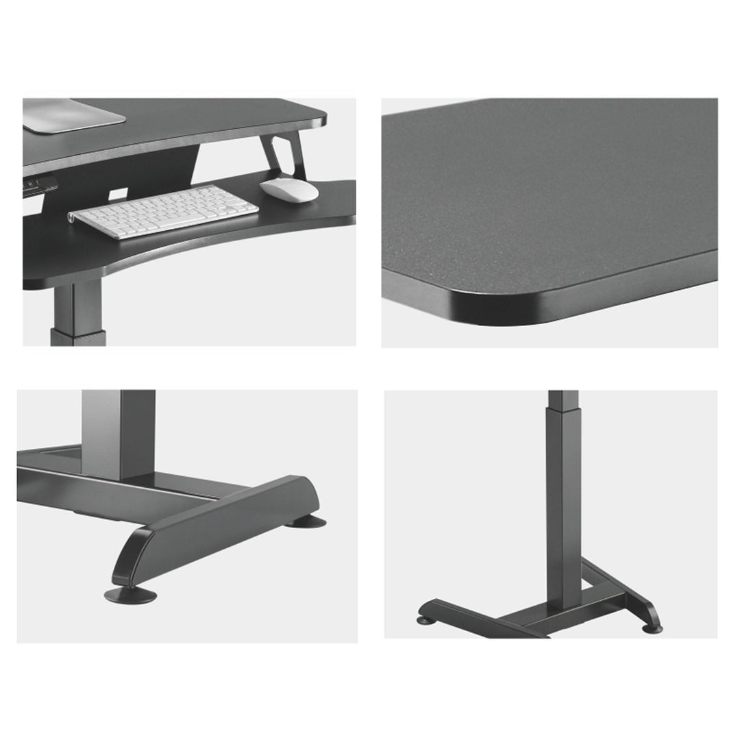 Elektrisk skrivebord, bord, arbejdsstation, højdejustering, Maclean MC-835, maks. højde 122 cm, maks. 37 kg – til stående og siddende arbejde