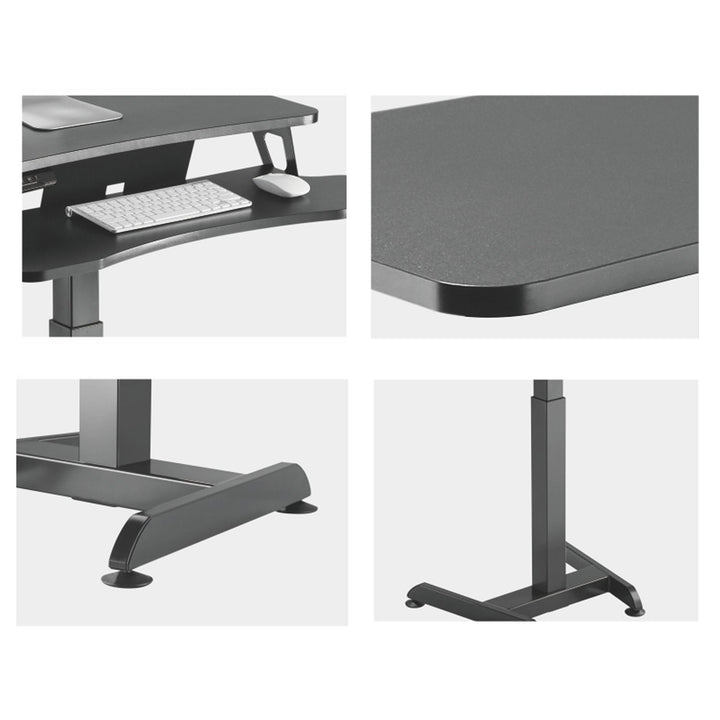 Elektrisk skrivebord, bord, arbejdsstation, højdejustering, Maclean MC-835, maks. højde 122 cm, maks. 37 kg – til stående og siddende arbejde