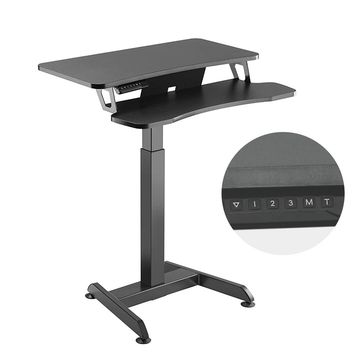 Elektrisk skrivebord, bord, arbejdsstation, højdejustering, Maclean MC-835, maks. højde 122 cm, maks. 37 kg – til stående og siddende arbejde