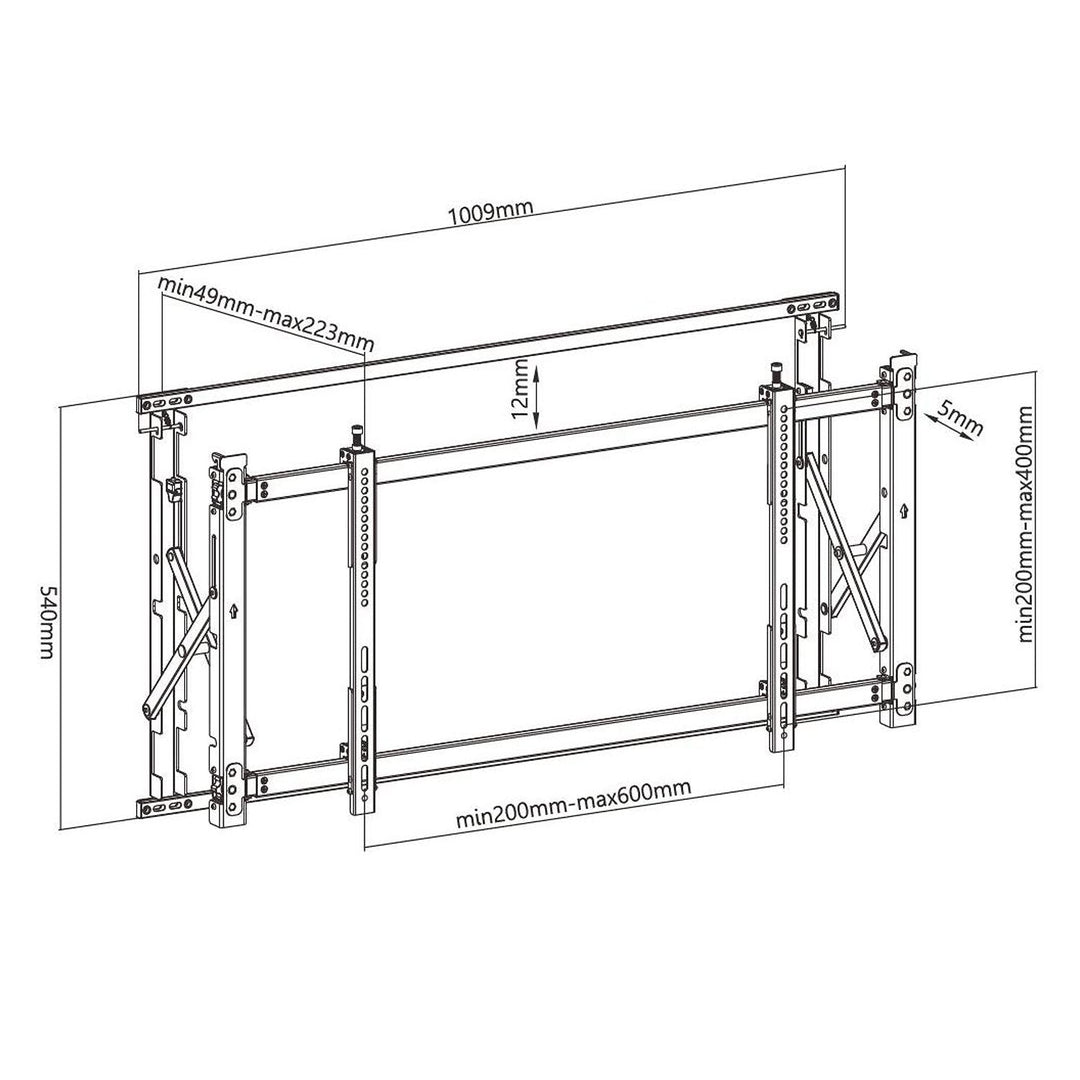 TV-holder til videovæg 46"-52" 35 kg maks. Digital Signage Maclean MC-845 maks. VESA 600x400