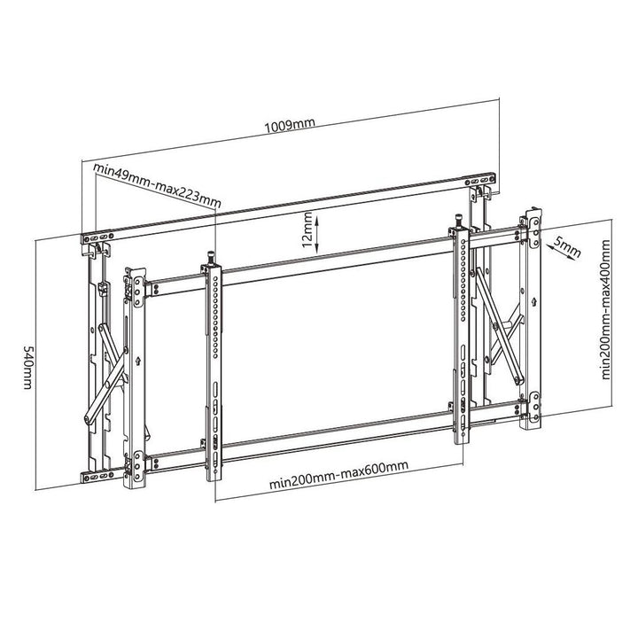 TV-holder til videovæg 46"-52" 35 kg maks. Digital Signage Maclean MC-845 maks. VESA 600x400