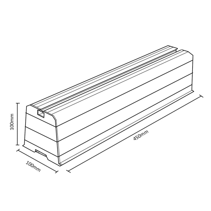 Beslag til fastgørelse af klimaanlæg MC-863 op til 100 kg, armlængde 450 mm, PVC, sæt med 2 stk.