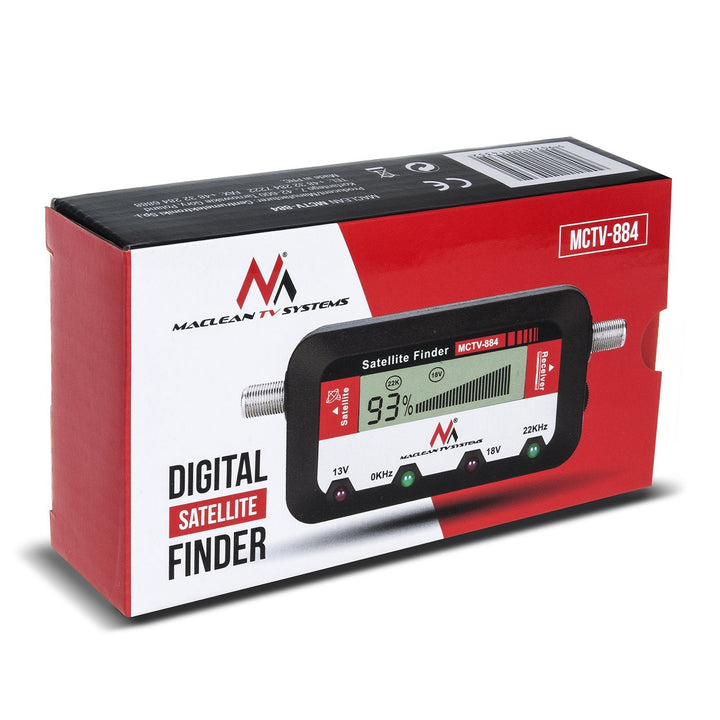 Satellitmåler med digitalt display Maclean MCTV-884 kabel 25 cm F-F