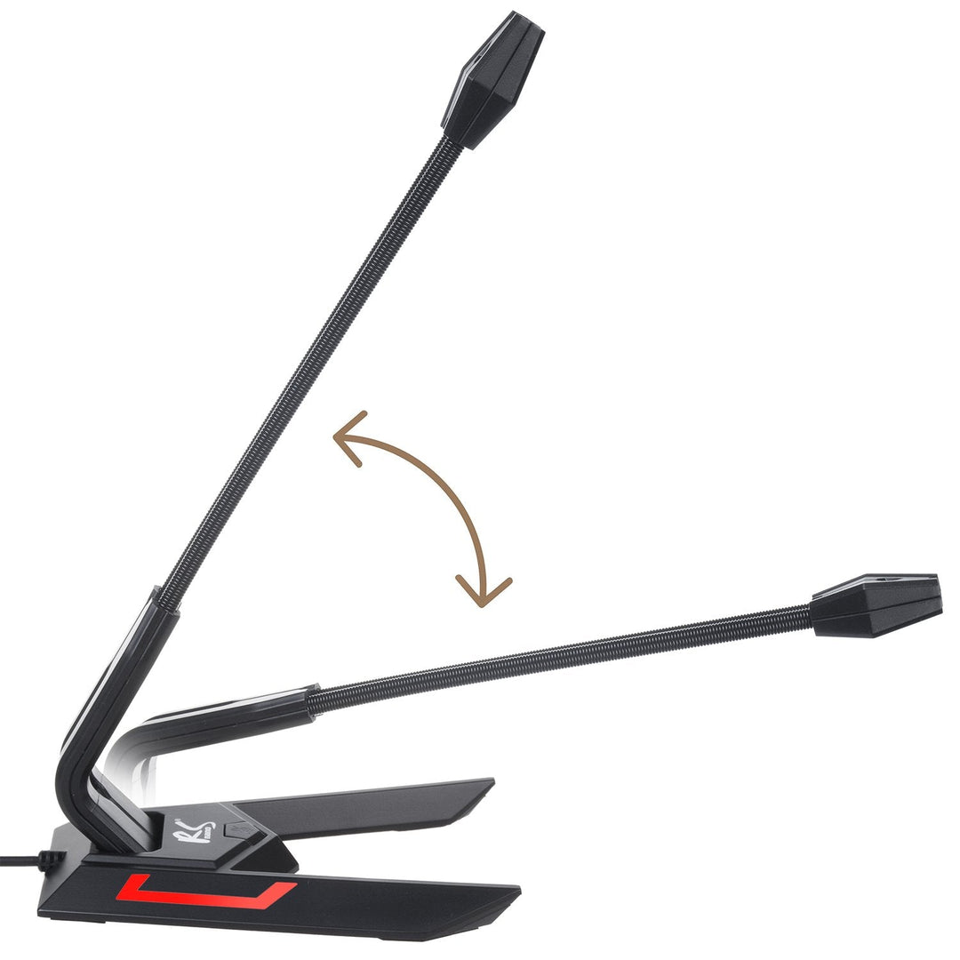 USB-gamingmikrofon med LED YouTube-streaming 1,5 m følsomhed 21 dB+3 dB NanoRS RS710