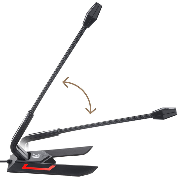 USB-gamingmikrofon med LED YouTube-streaming 1,5 m følsomhed 21 dB+3 dB NanoRS RS710