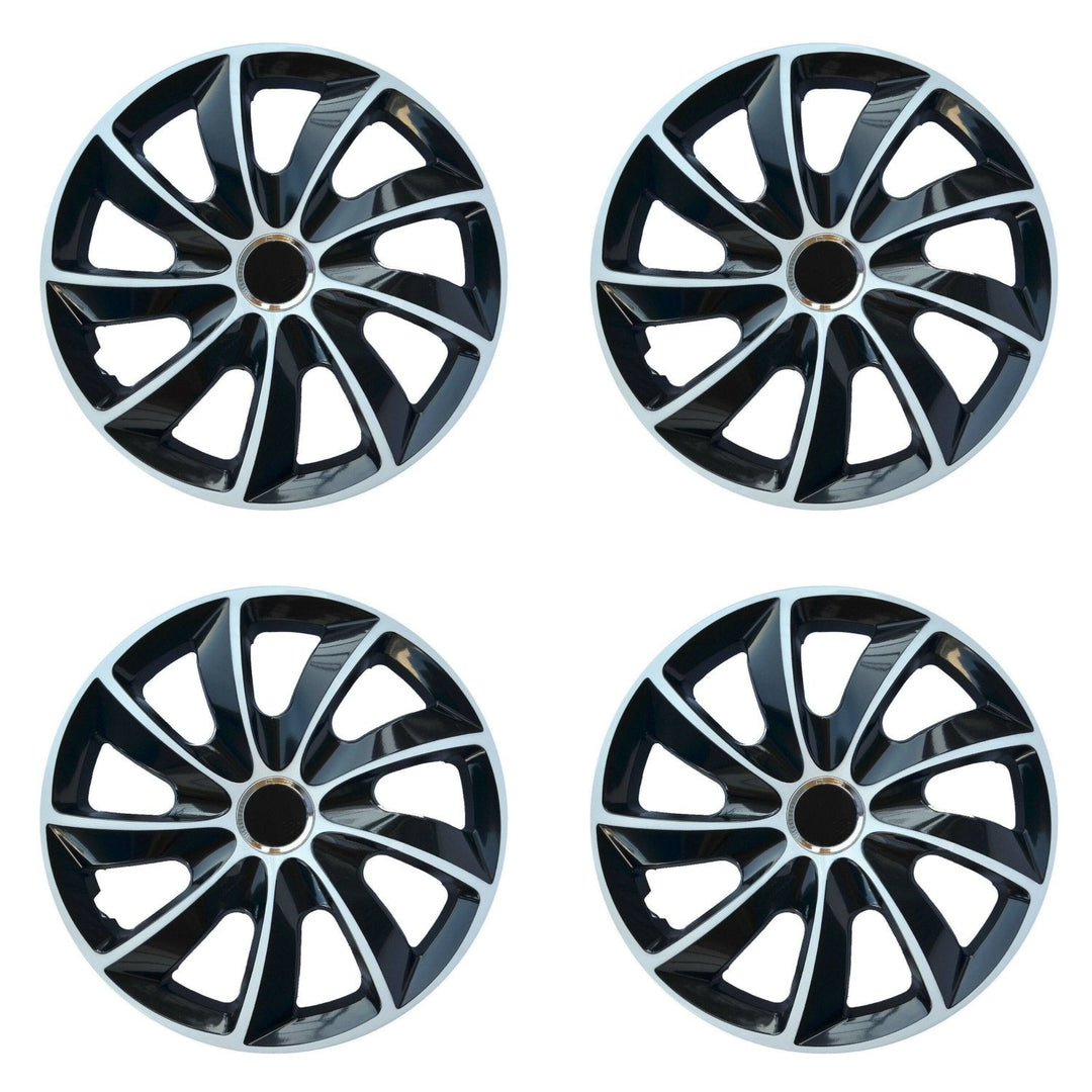 Universal hjulkapsler 14" STIG Extra hvid/sort 4 stk.