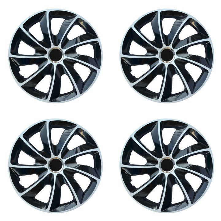 Universal hjulkapsler 14" STIG Extra hvid/sort 4 stk.