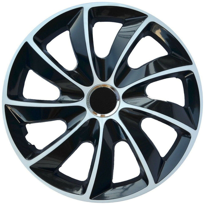 Universal hjulkapsler 14" STIG Extra hvid/sort 4 stk.