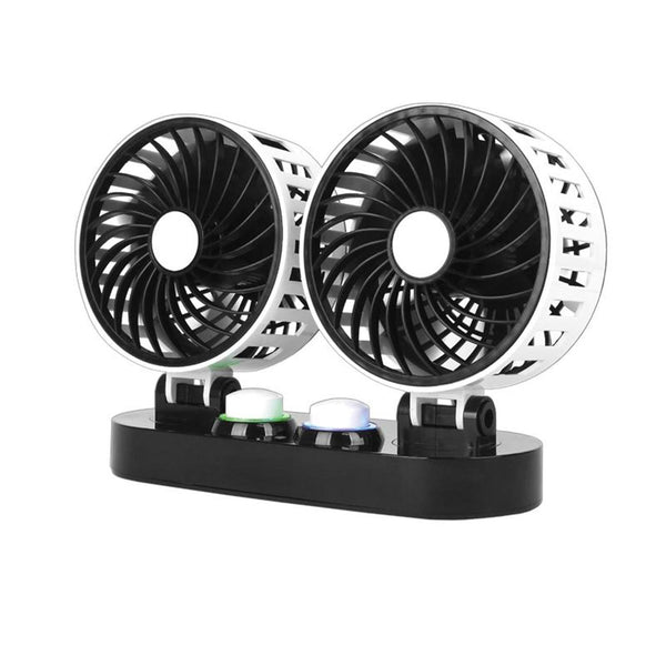 LTC dobbelt bilventilator 2x5" 12V med regulering
