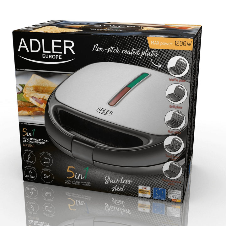 Multifunktionel brødrister Adler AD 3040 1200 W 5 funktioner