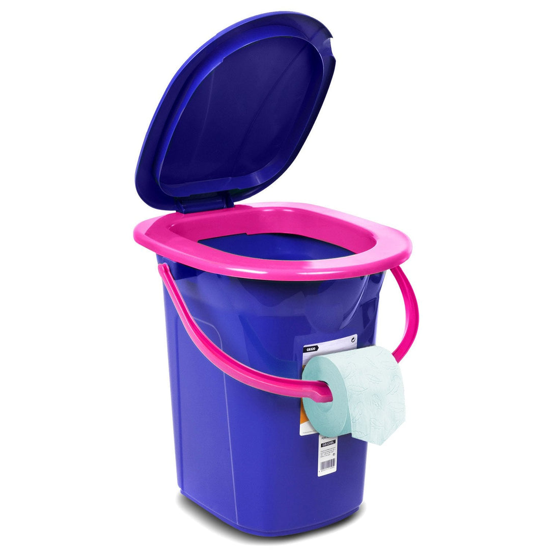 GreenBlue GB320BR rejsetoilet, marineblå og lyserød