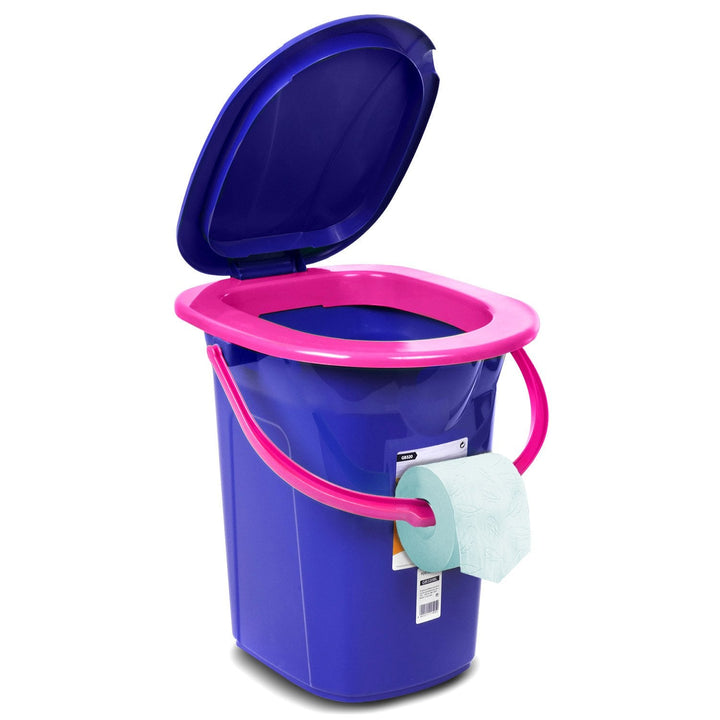 GreenBlue GB320BR rejsetoilet, marineblå og lyserød