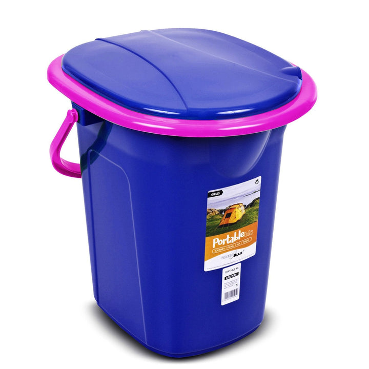 GreenBlue GB320BR rejsetoilet, marineblå og lyserød