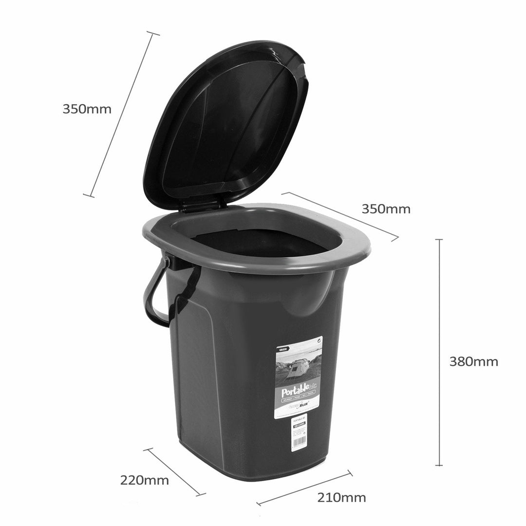 GreenBlue GB320BL campingtoilet, marineblå-lime