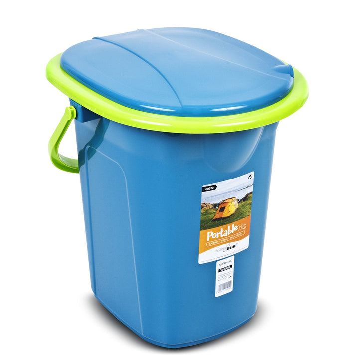 GreenBlue GB320BL campingtoilet, marineblå-lime