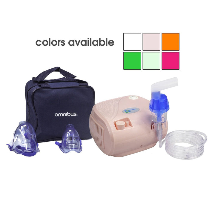 Omnibus inhalator, kontinuerlig drift, 2 masker, ekstra filtre, pudderrosa, BR-CN116B