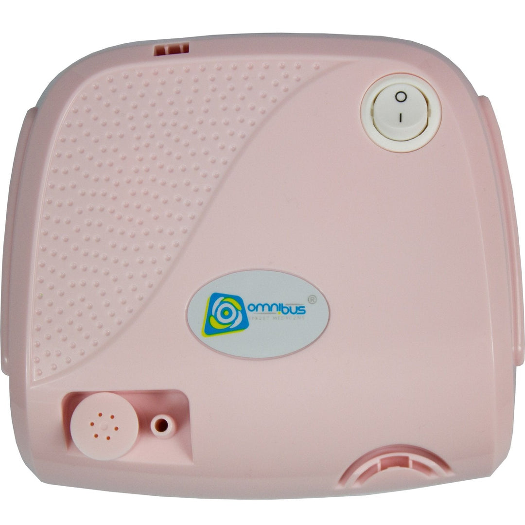 Omnibus inhalator, kontinuerlig drift, 2 masker, ekstra filtre, pudderrosa, BR-CN116B