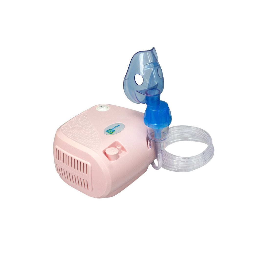 Omnibus inhalator, kontinuerlig drift, 2 masker, ekstra filtre, pudderrosa, BR-CN116B