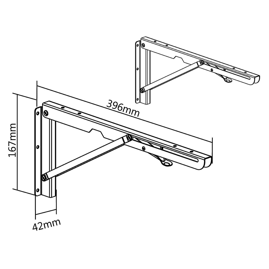 Foldbar væghyldeholder MC-876 i sort