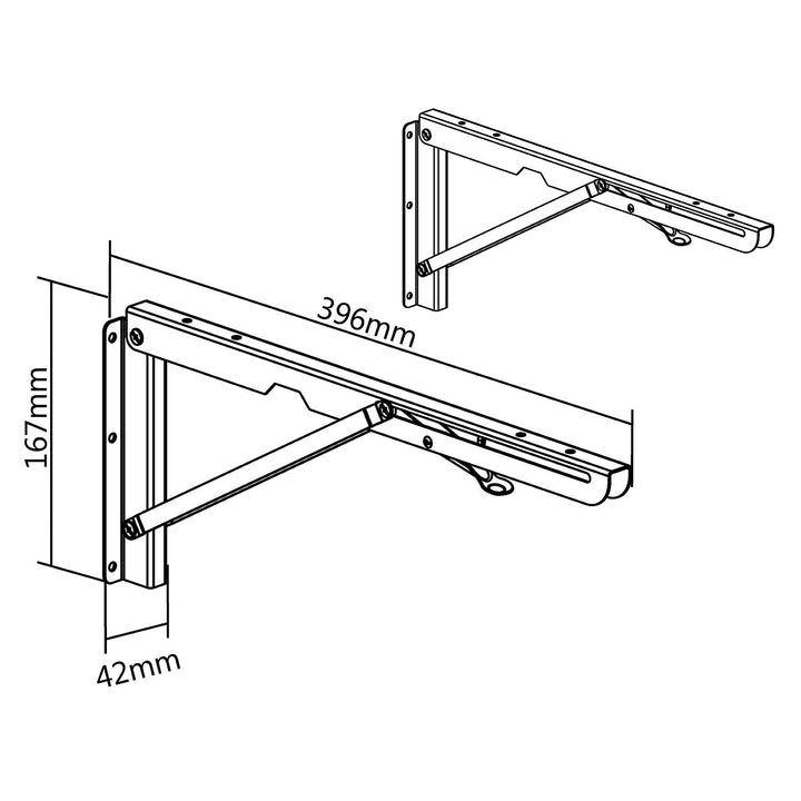 Foldbar væghyldeholder MC-876 i sort