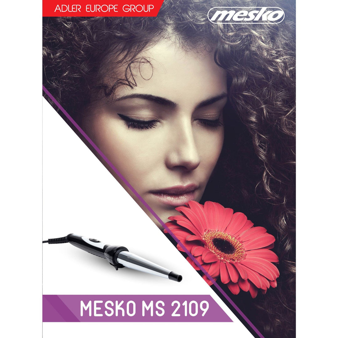 Krøllejern med konisk spids Mesko MS 2109 hurtig opvarmning
