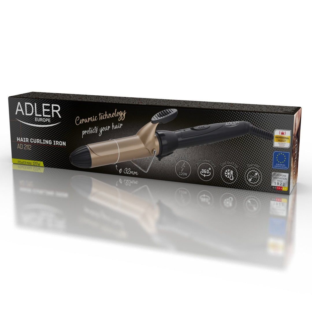 Energibesparende krøllejern Adler AD 2112 med keramisk belægning