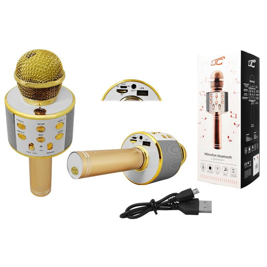 Bluetooth-mikrofon med højttaler LTC MIC100 rosa-guld