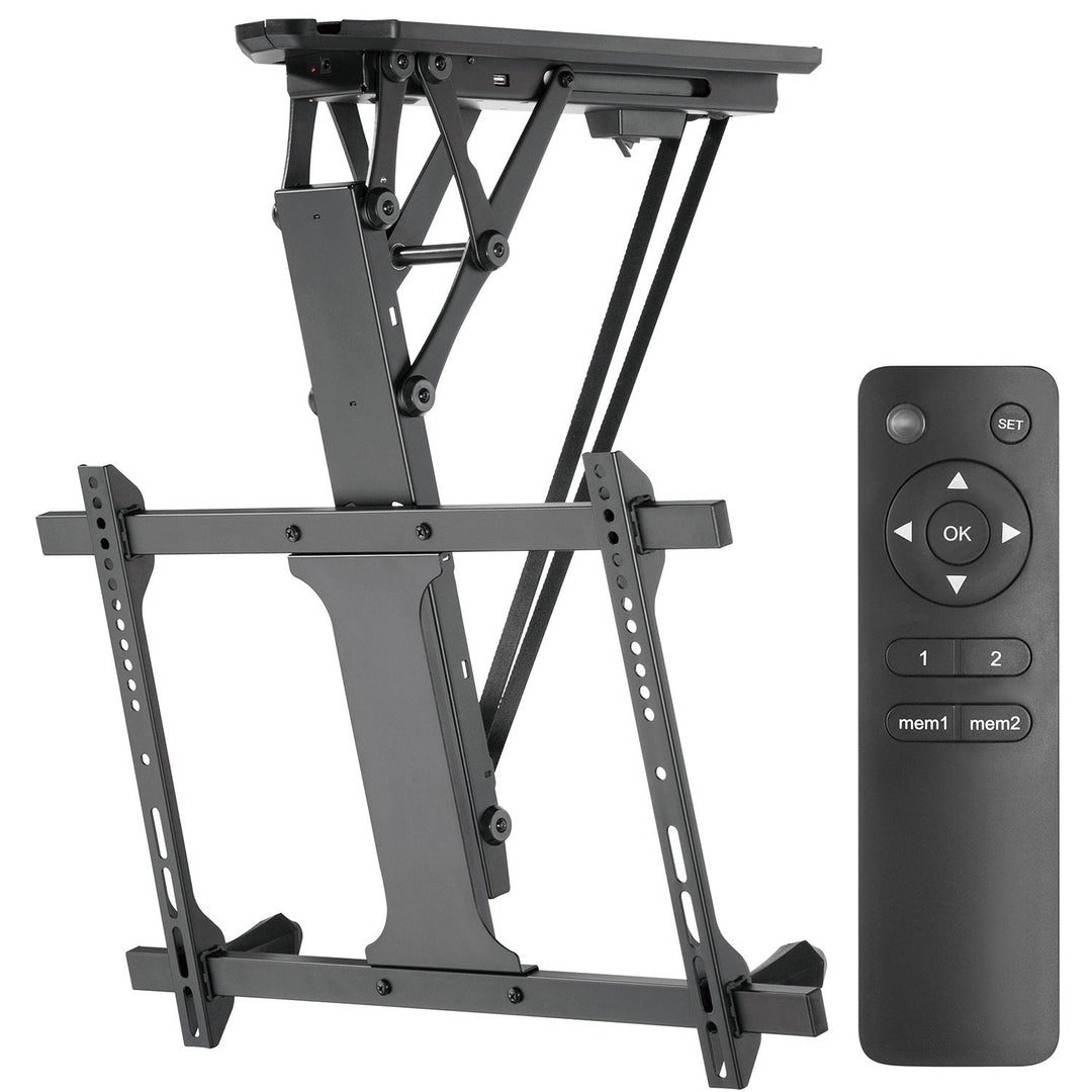 Elektrisk TV-holder til loft, til skrå vægge 32"-70" 35 kg maks. fjernbetjening Maclean MC-880 maks. VESA 600x411