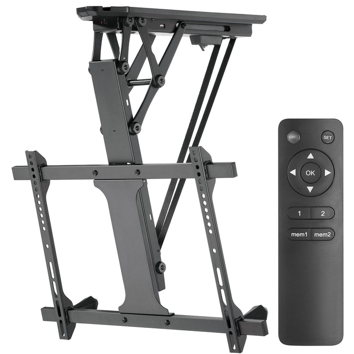 Elektrisk TV-holder til loft, til skrå vægge 32"-70" 35 kg maks. fjernbetjening Maclean MC-880 maks. VESA 600x411