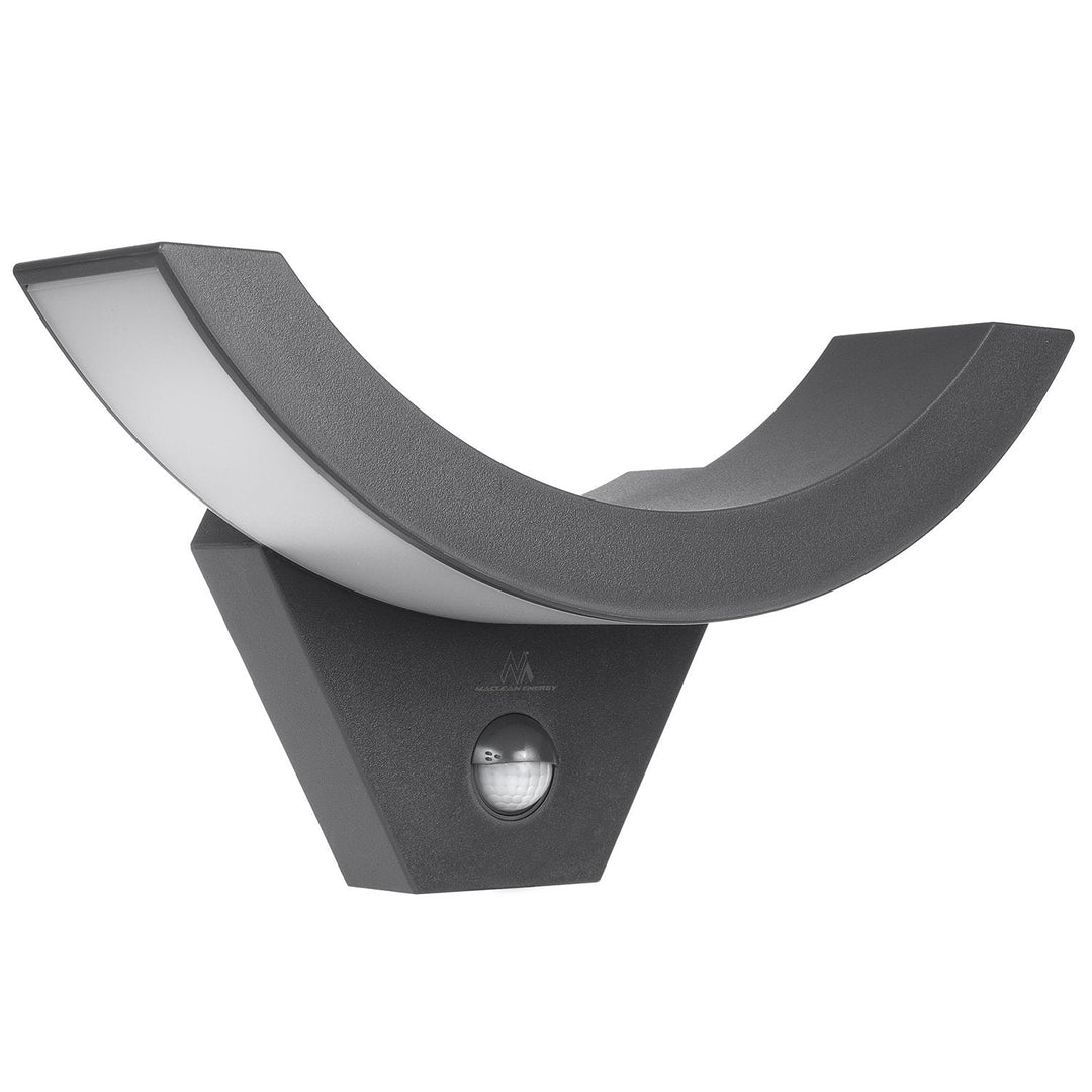 LED-lampe med infrarød bevægelsessensor MCE290 GR 800 lm 10 W IP54 Maclean Energy, farve: grå