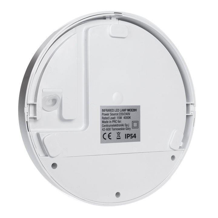 LED-lampe med infrarød bevægelsessensor MCE291 W 1100 lm 15 W IP54 Maclean Energy, farve: hvid