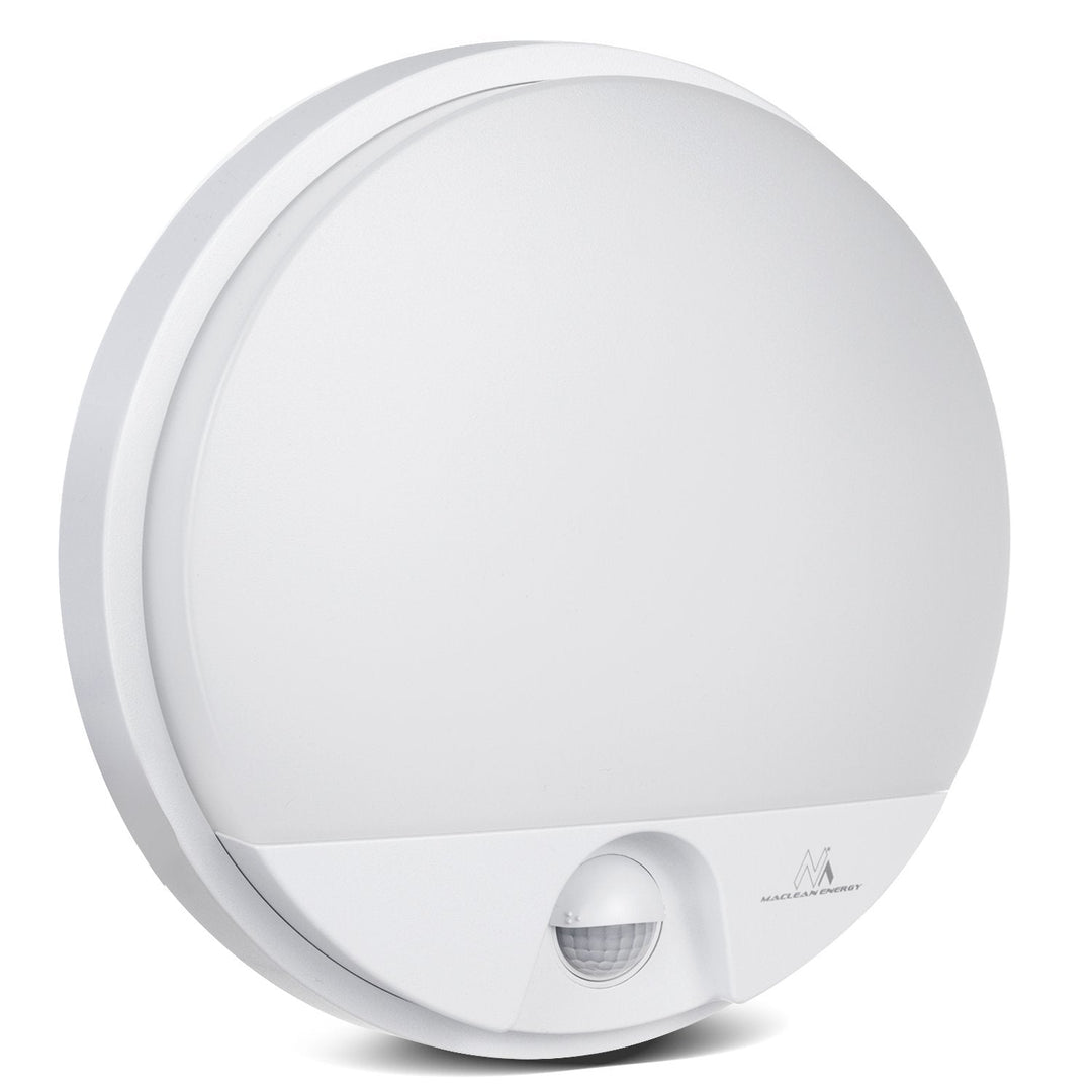 LED-lampe med infrarød bevægelsessensor MCE291 W 1100 lm 15 W IP54 Maclean Energy, farve: hvid