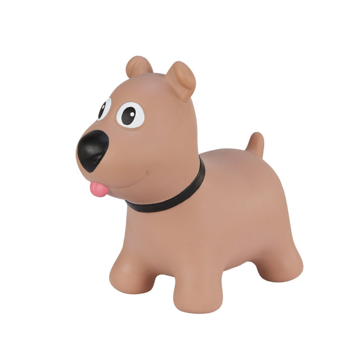 Brun hund Tootiny - oppusteligt hoppetøj til børn