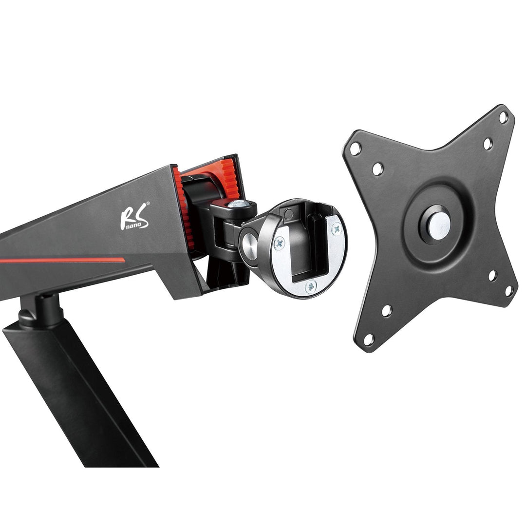 Gaming-holder til 2 LCD-skærme NanoRS RS887 17-32" 2x 8 kg (maks. 16 kg) VESA 75x75 og 100x100