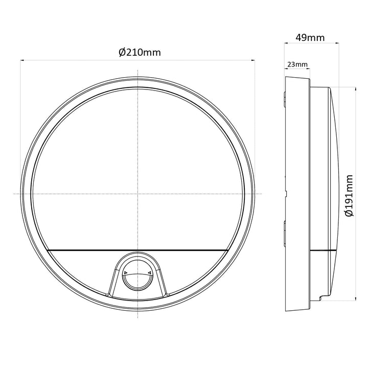 LED-lampe med infrarød bevægelsessensor MCE291 GR 1100 lm 15 W IP54 Maclean Energy, farve: grå