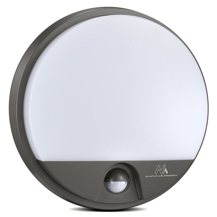 LED-lampe med infrarød bevægelsessensor MCE291 GR 1100 lm 15 W IP54 Maclean Energy, farve: grå