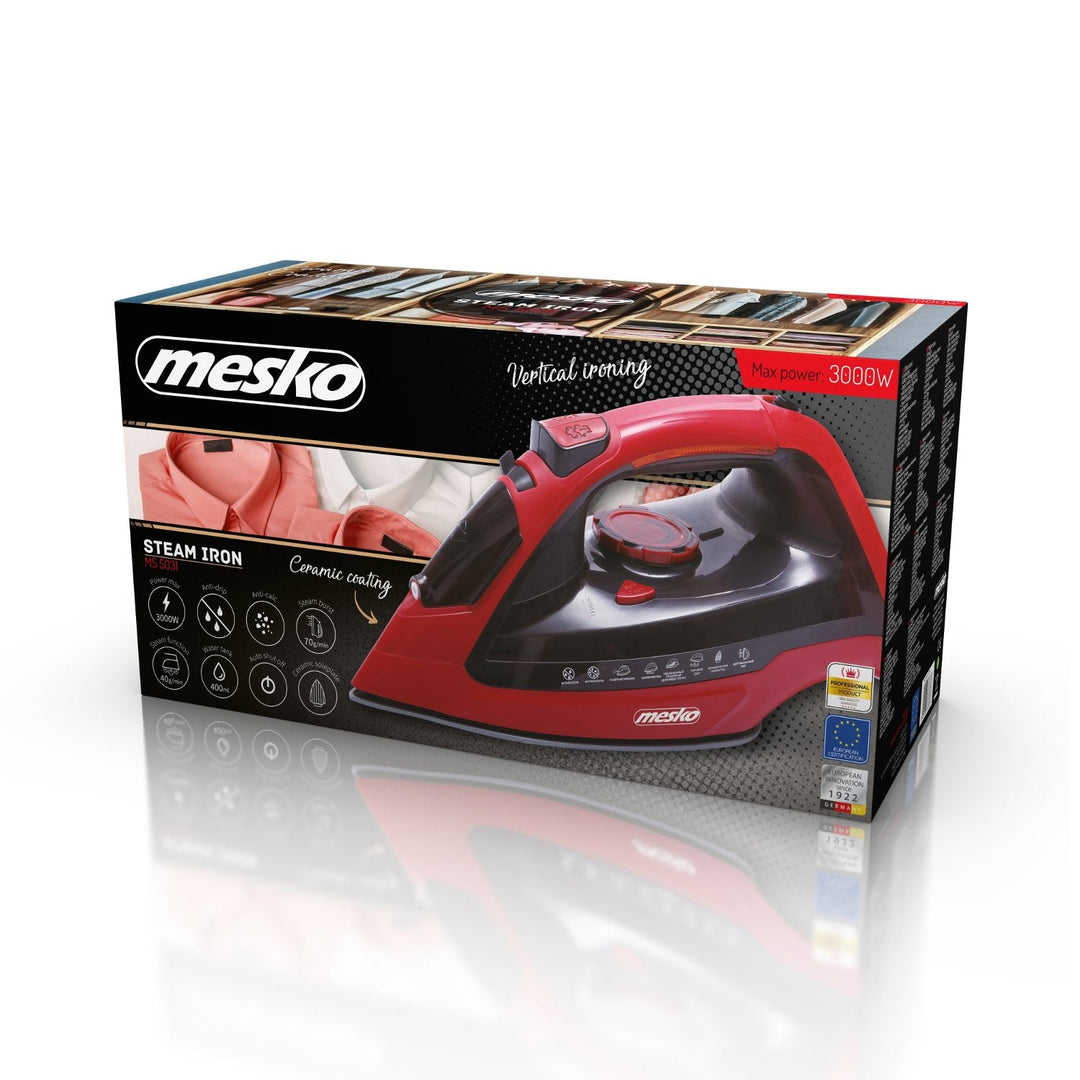 Multifunktionelt dampstrygejern Mesko MS 5031 med en effekt på 3000 W