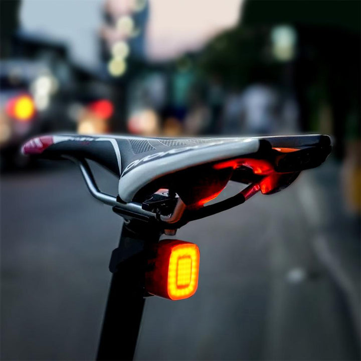 USB-baglygte til cykel AUTO STOP skumringssensor Maclean Energy MCE355 COB LED max. 125 lm acu 450 mAh