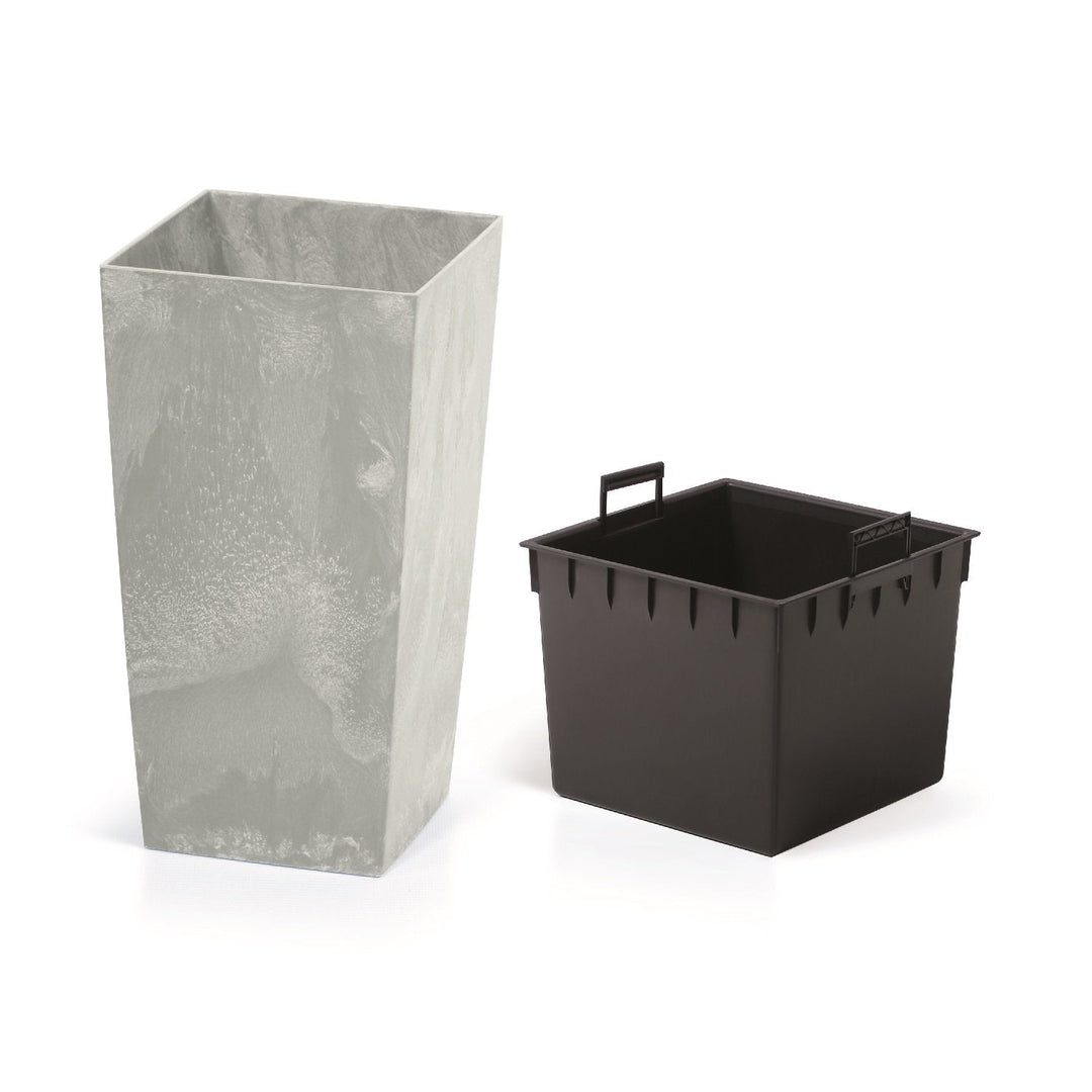 Urbi Square Beton DURS140B-422U blomsterkrukke med indsats – farve og mønster, der imiterer beton