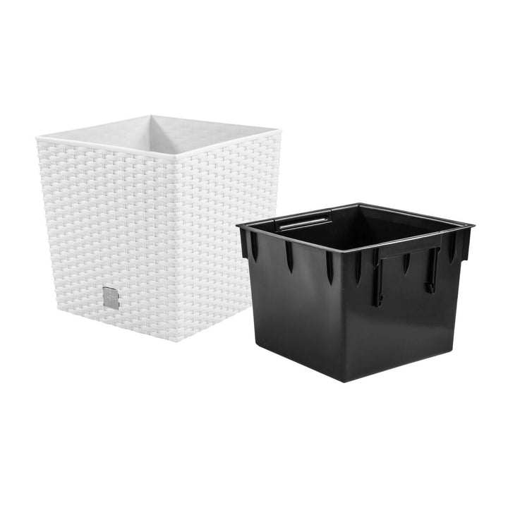 Blomsterpotte med indsats Rato Low DRTS325L-S449 - i hvid farve