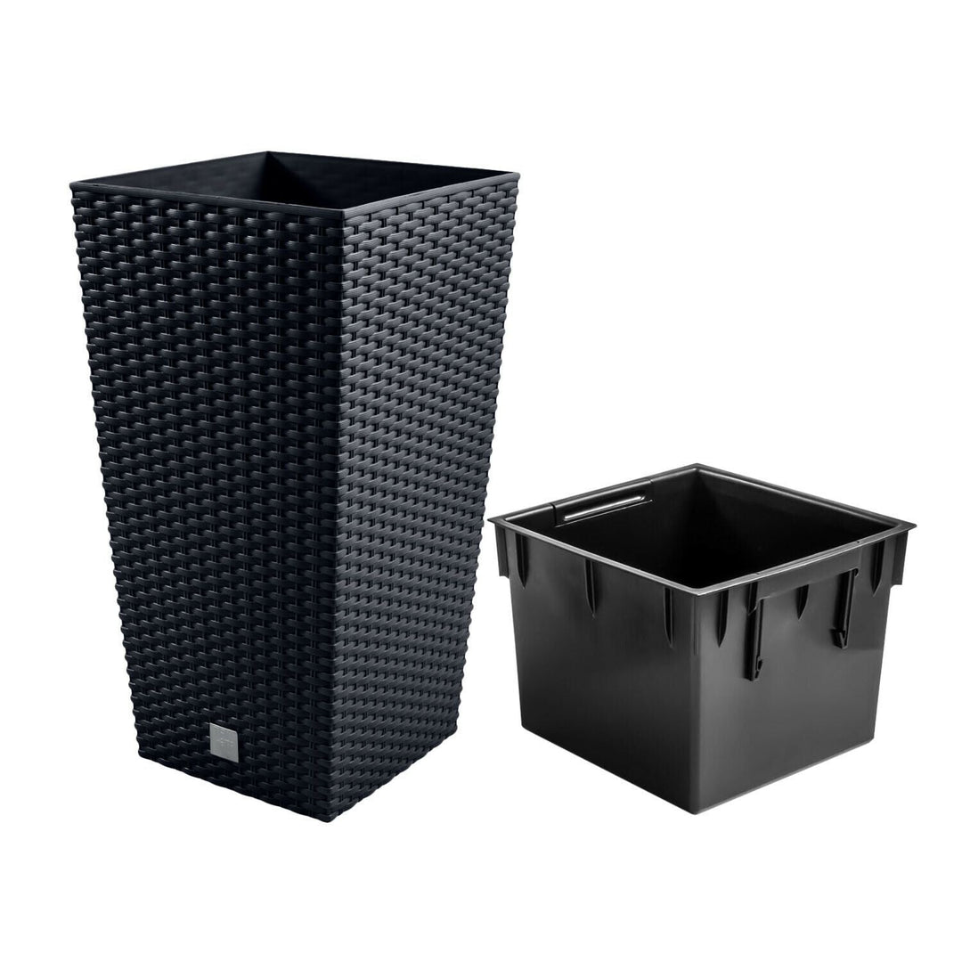 Blomsterpotte med indsats Prosperplast Rato Square DRTS170-S433 - farve antracit