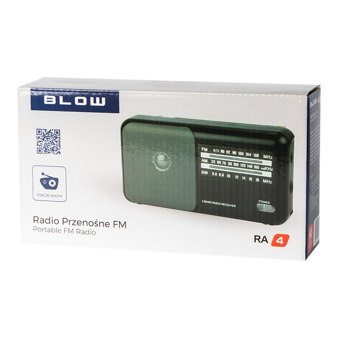 Bærbar analog AM/FM-radio RA4 Blow 2x R20-batteri