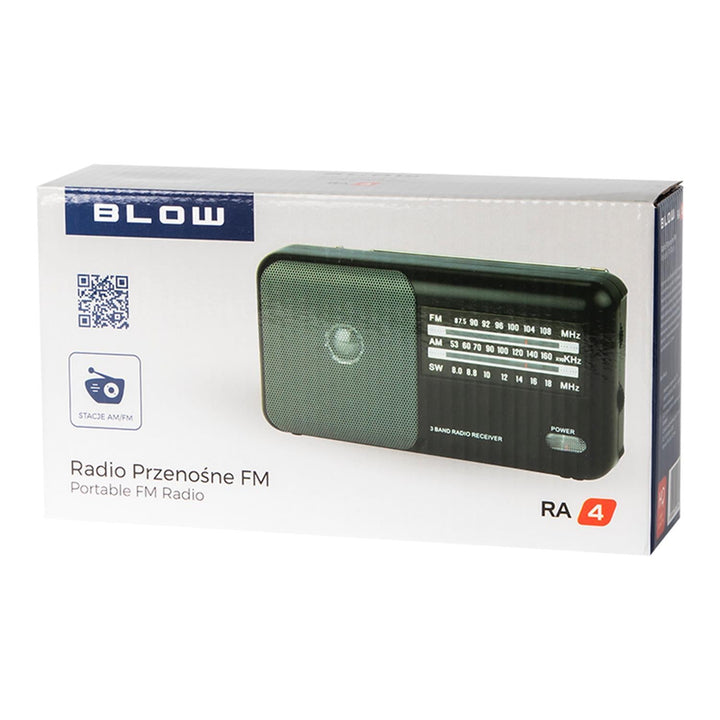 Bærbar analog AM/FM-radio RA4 Blow 2x R20-batteri