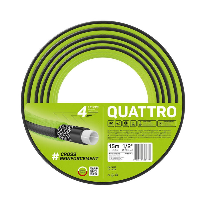 Cellfast Quattro haveslange 1/2" 15 m 4 lag krydsflettet