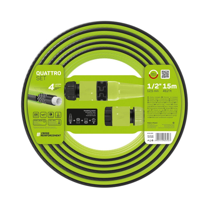 Havesæt 15 m 1/2" Cellfast Quattro slange + sprinkler og koblinger